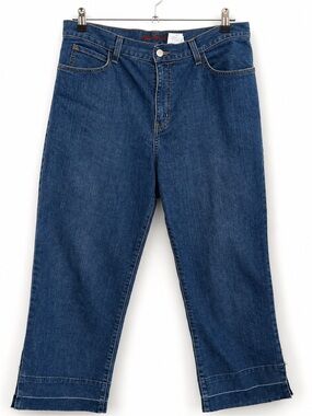 Vintage Eddie Bauer High Rise Mom Jeans 100% Cotton Cropped Mid Size Fashion 12R